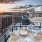 Rooftop patio with bbq area and fire pit overlooking the city with plenty of seating